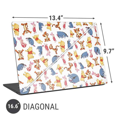 Disney Winnie the Pooh Character Pattern Universal Laptop 16.6in (13.4 x 9.7in) Skin